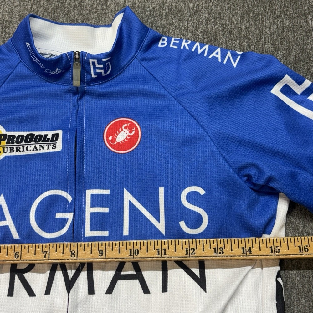 Castelli Hagens Berman Cycling Jersey Men M Full Zip Road Bike Gravitec Systems - Picture 5 of 12